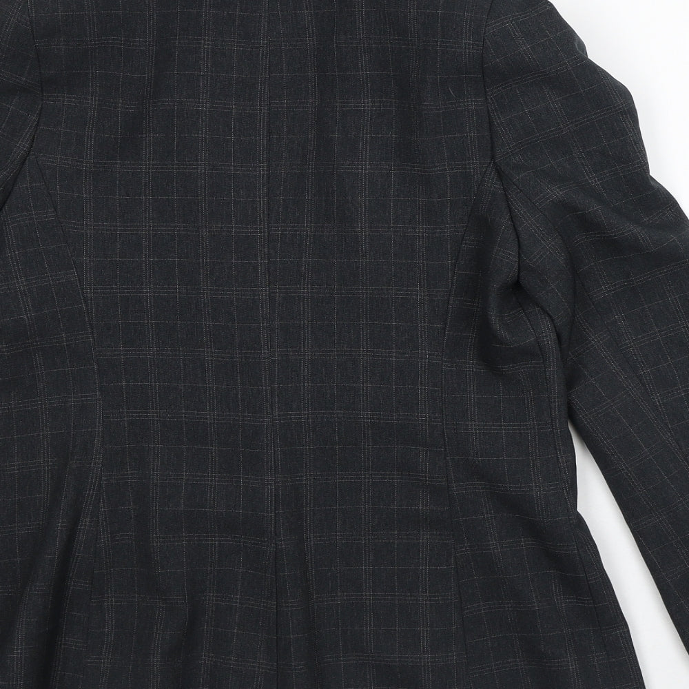 Atmosphere Womens Grey Plaid  Jacket Blazer Size 12