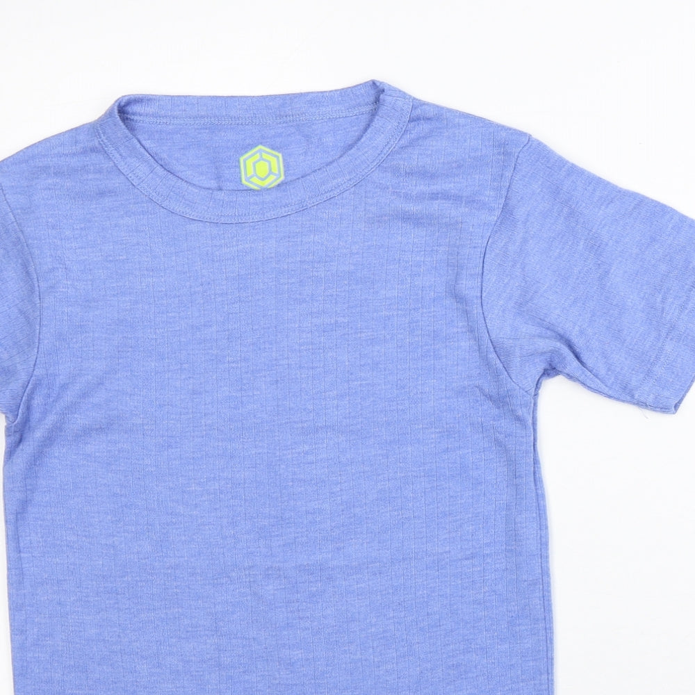 Beeswift Womens Blue  Polyester Basic T-Shirt Size S Crew Neck