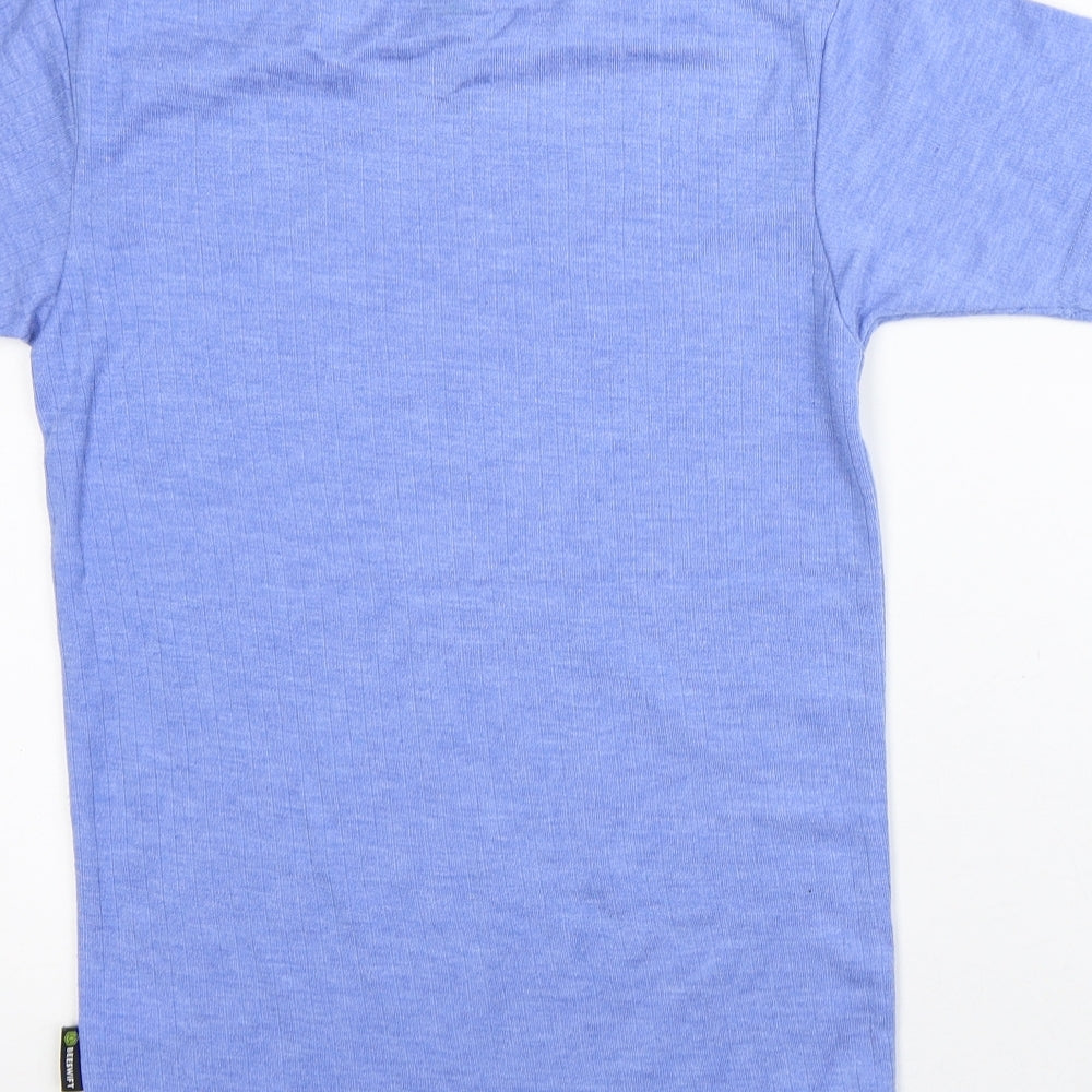 Beeswift Womens Blue  Polyester Basic T-Shirt Size S Crew Neck