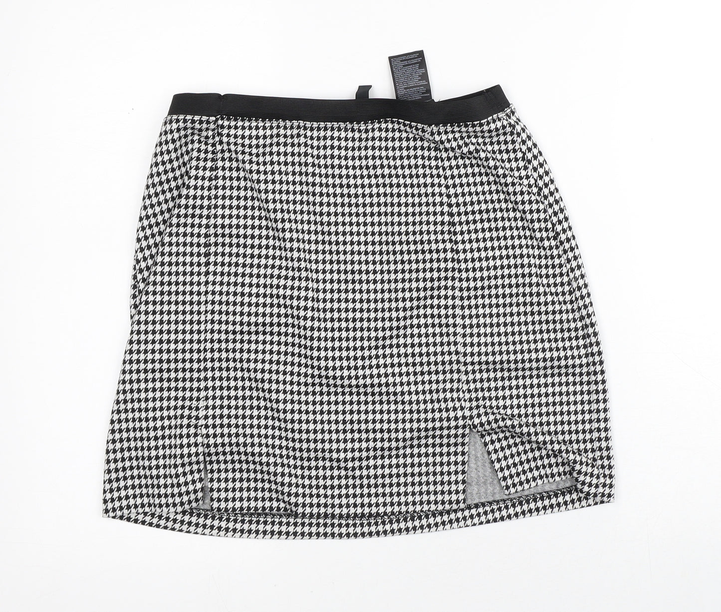 Divided Womens White Geometric Polyester A-Line Skirt Size M