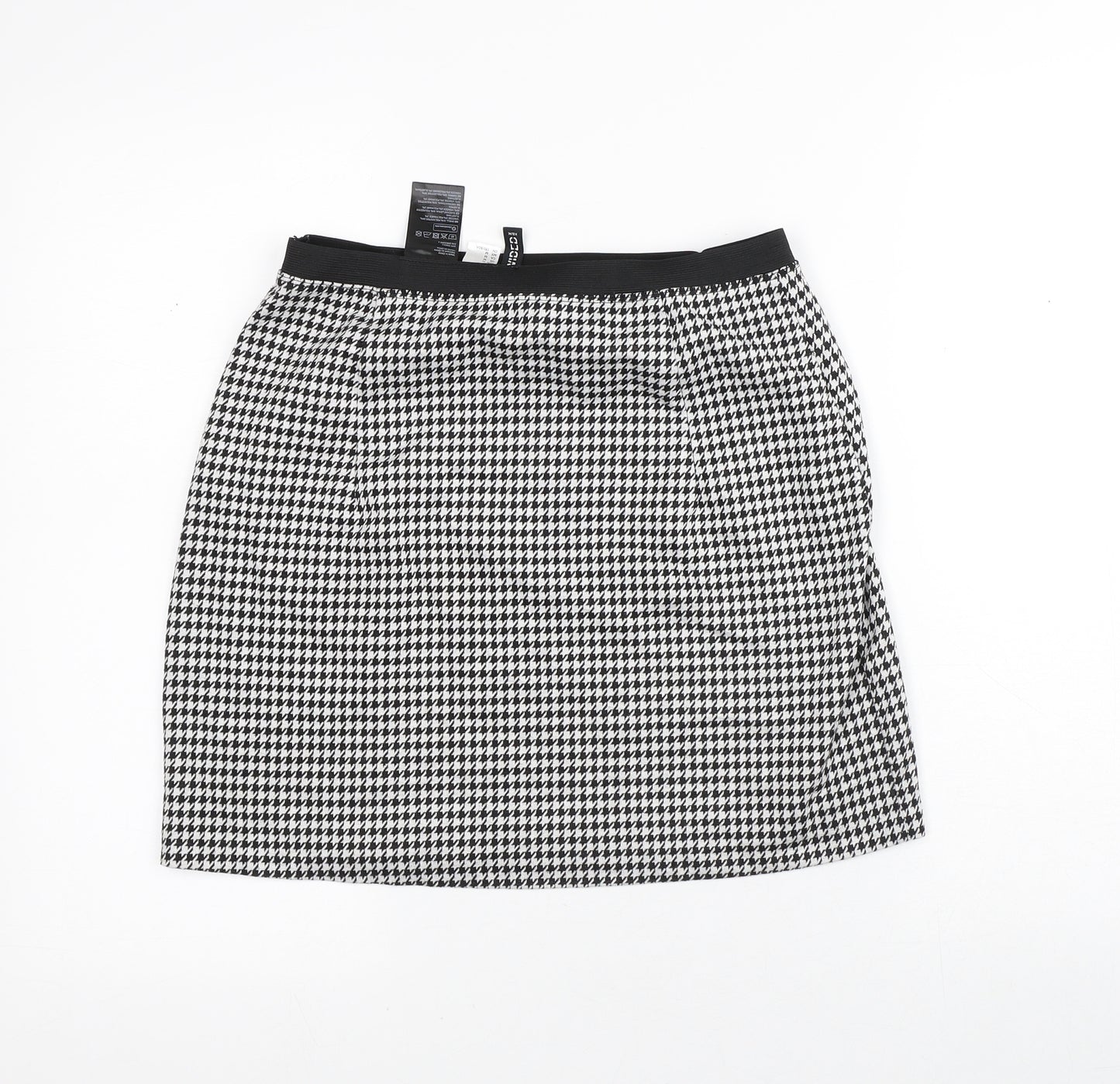 Divided Womens White Geometric Polyester A-Line Skirt Size M