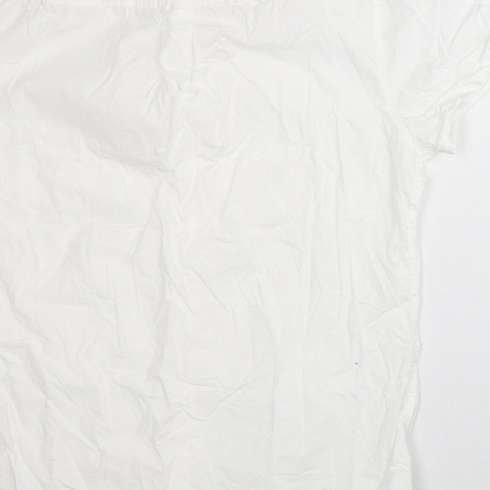 NEXT Mens White  Cotton  Button-Up Size L Collared