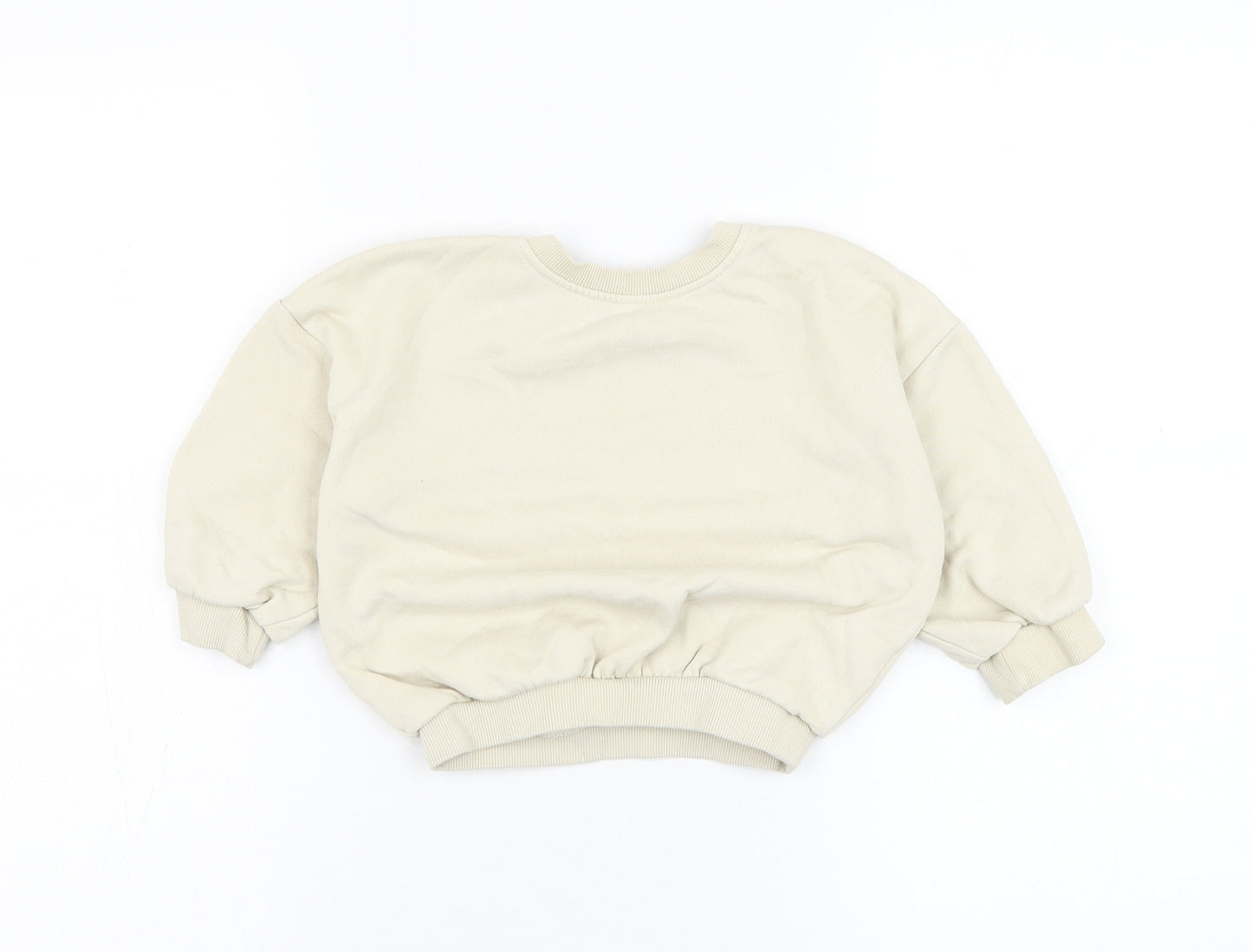 George Boys Beige  Cotton Pullover Jumper Size 18-24 Months  Pullover