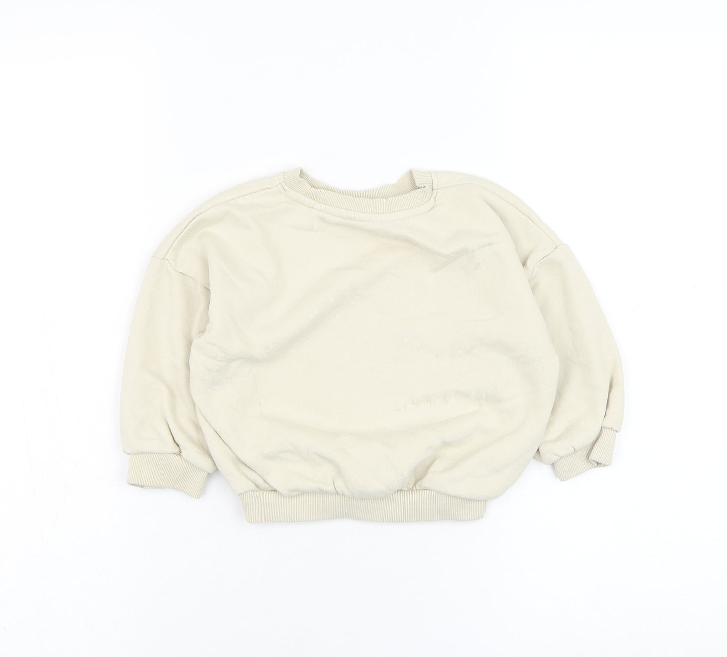 George Boys Beige  Cotton Pullover Jumper Size 18-24 Months  Pullover