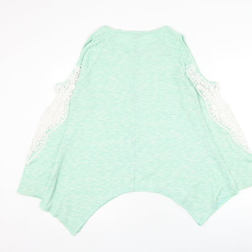 Paramour Womens Green Round Neck  Polyester Pullover Jumper Size L