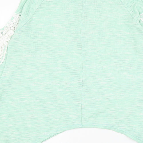 Paramour Womens Green Round Neck  Polyester Pullover Jumper Size L