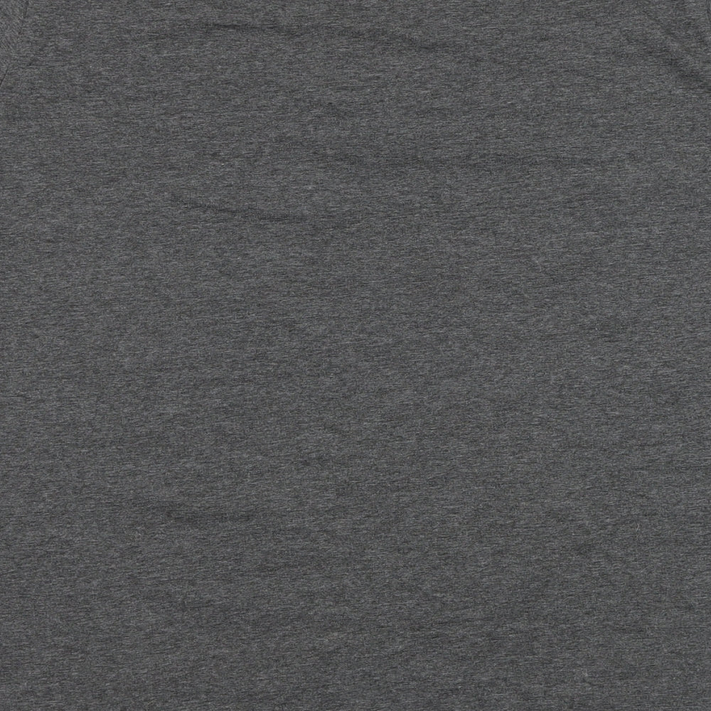 Delta Womens Grey  Cotton Basic T-Shirt Size XL Round Neck - New York