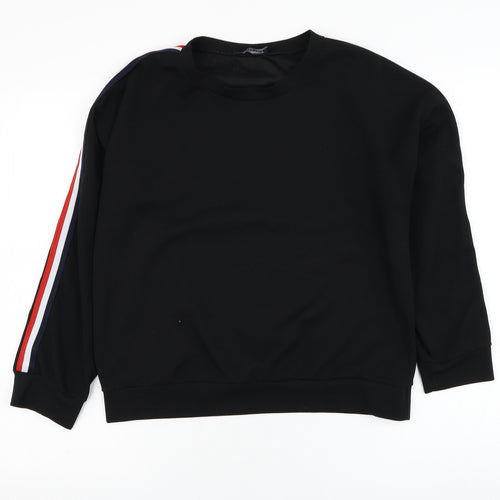 Missy Empire Womens Black  Polyester Pullover Sweatshirt Size S  Pullover