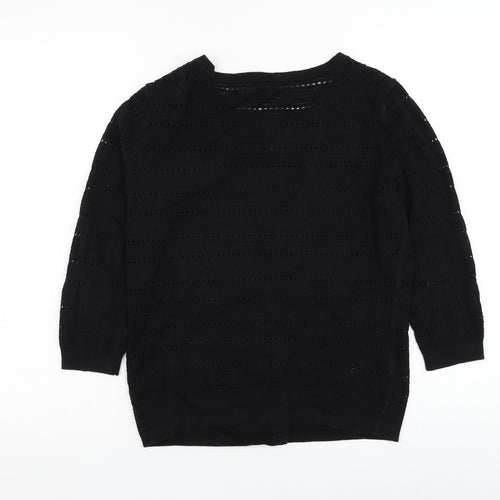george & martha Womens Black Round Neck  Polyester Cardigan Jumper Size M