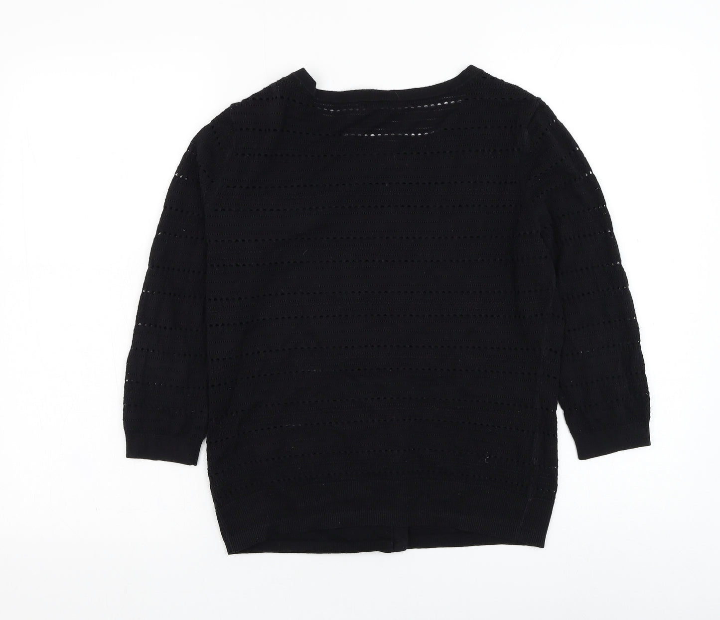 george & martha Womens Black Round Neck  Polyester Cardigan Jumper Size M