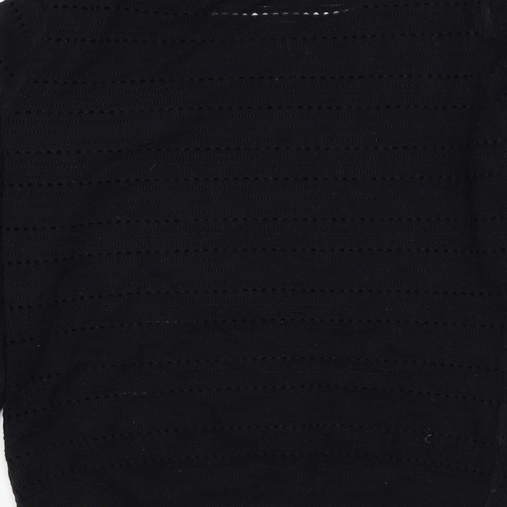 george & martha Womens Black Round Neck  Polyester Cardigan Jumper Size M