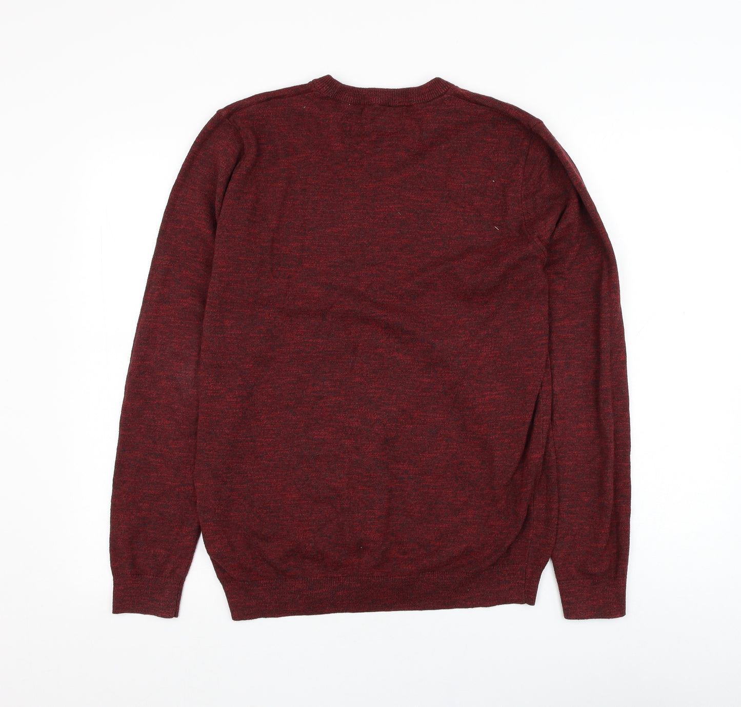 NEXT Mens Red Round Neck  Cotton Pullover Jumper Size M