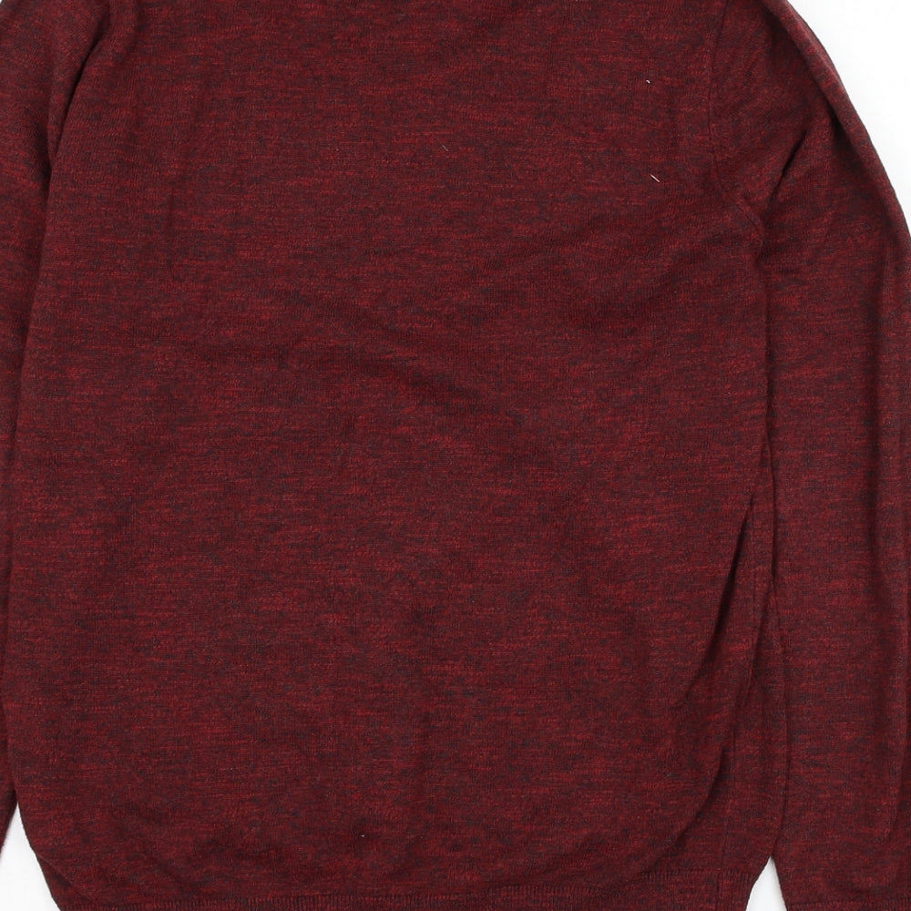 NEXT Mens Red Round Neck  Cotton Pullover Jumper Size M