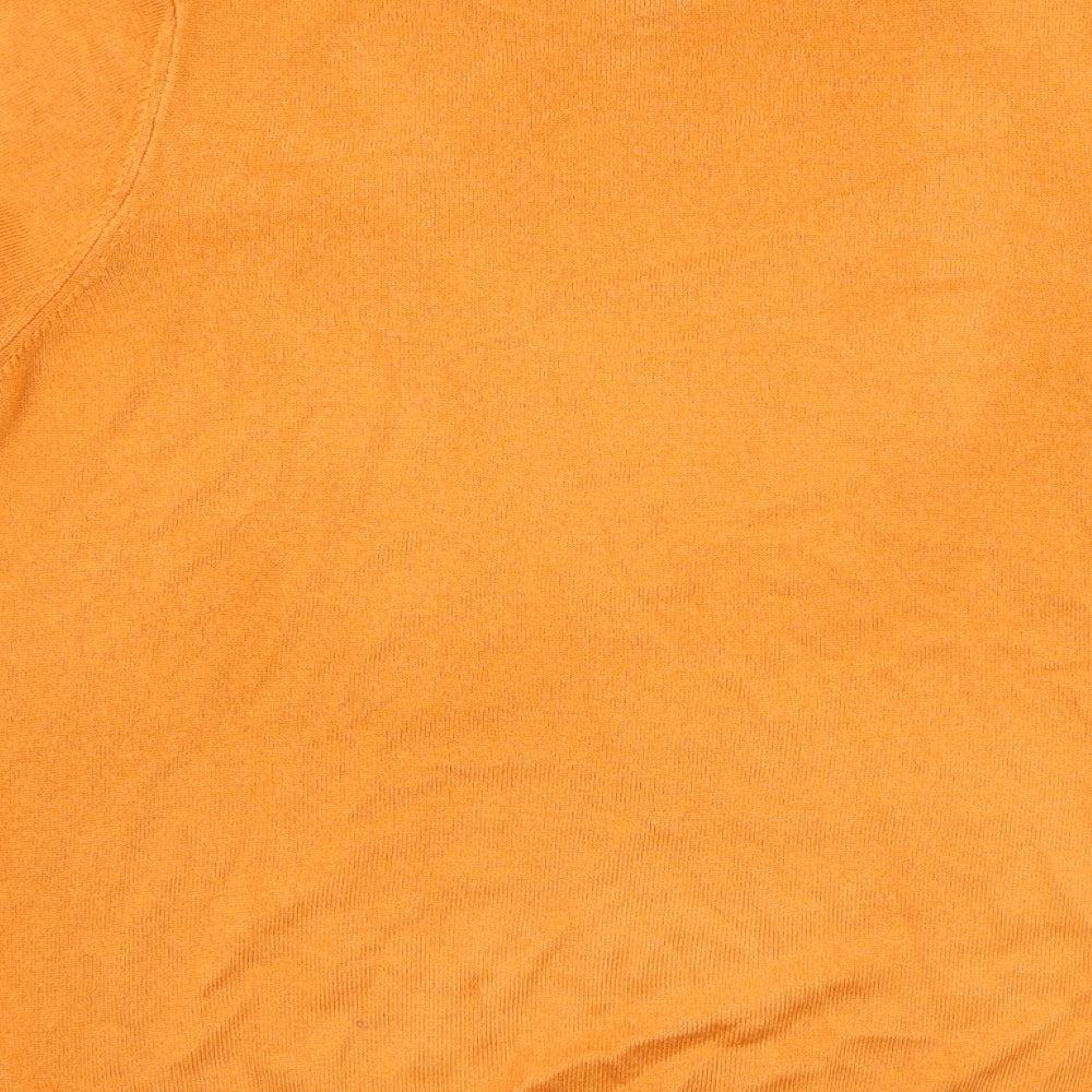 Marks and Spencer Womens Orange Round Neck  Acrylic Pullover Jumper Size 18