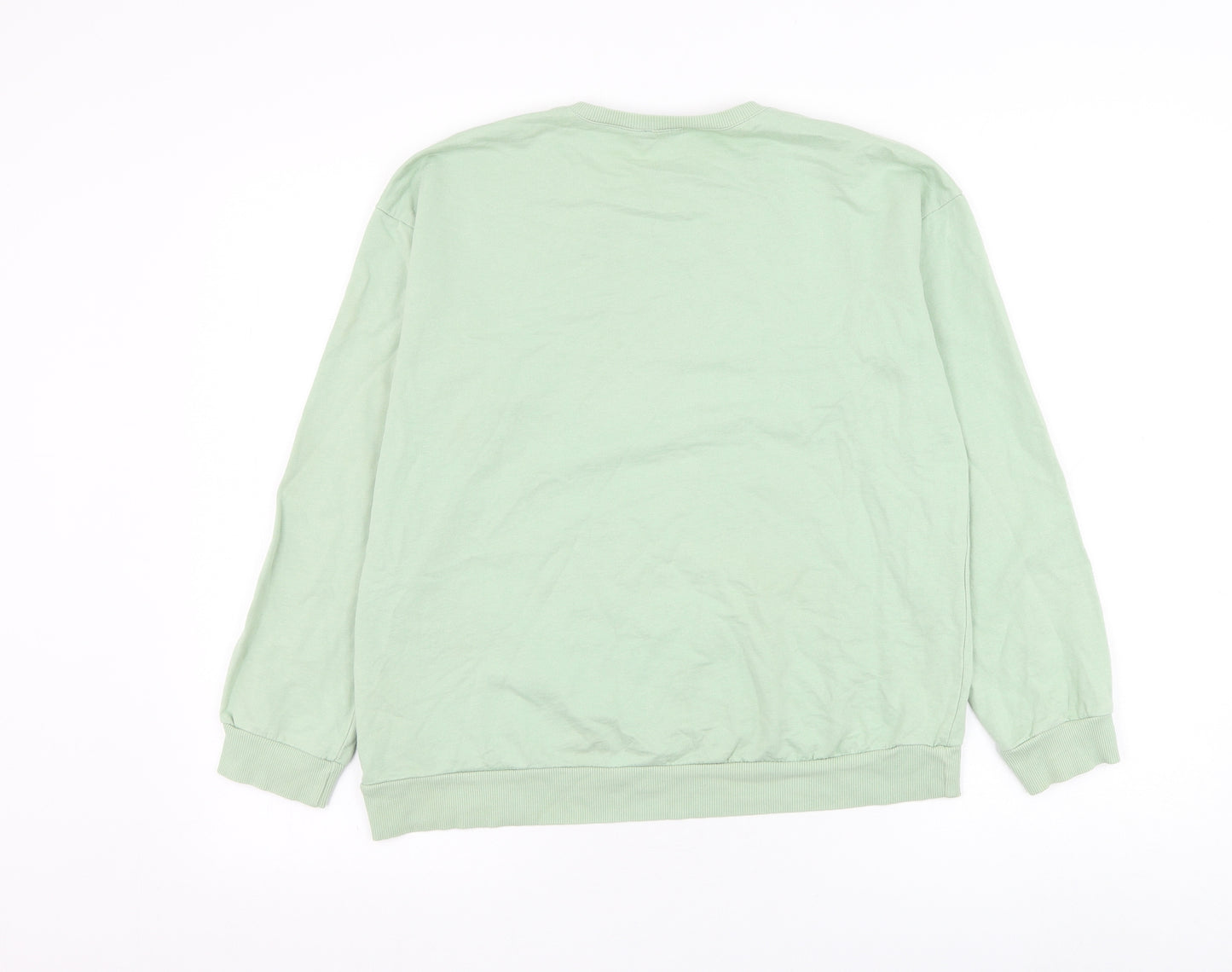 Select Womens Green  Cotton Pullover Sweatshirt Size M  Pullover - Be Kind