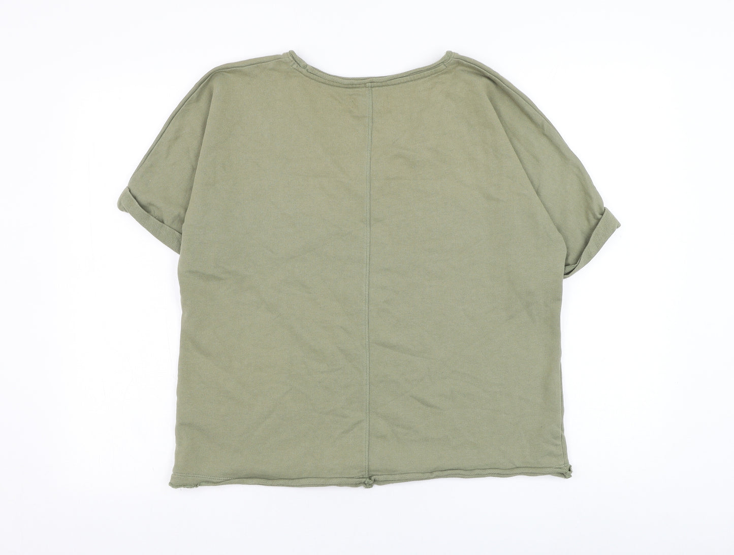 Marks and Spencer Womens Green  Cotton Pullover Sweatshirt Size 10  Pullover