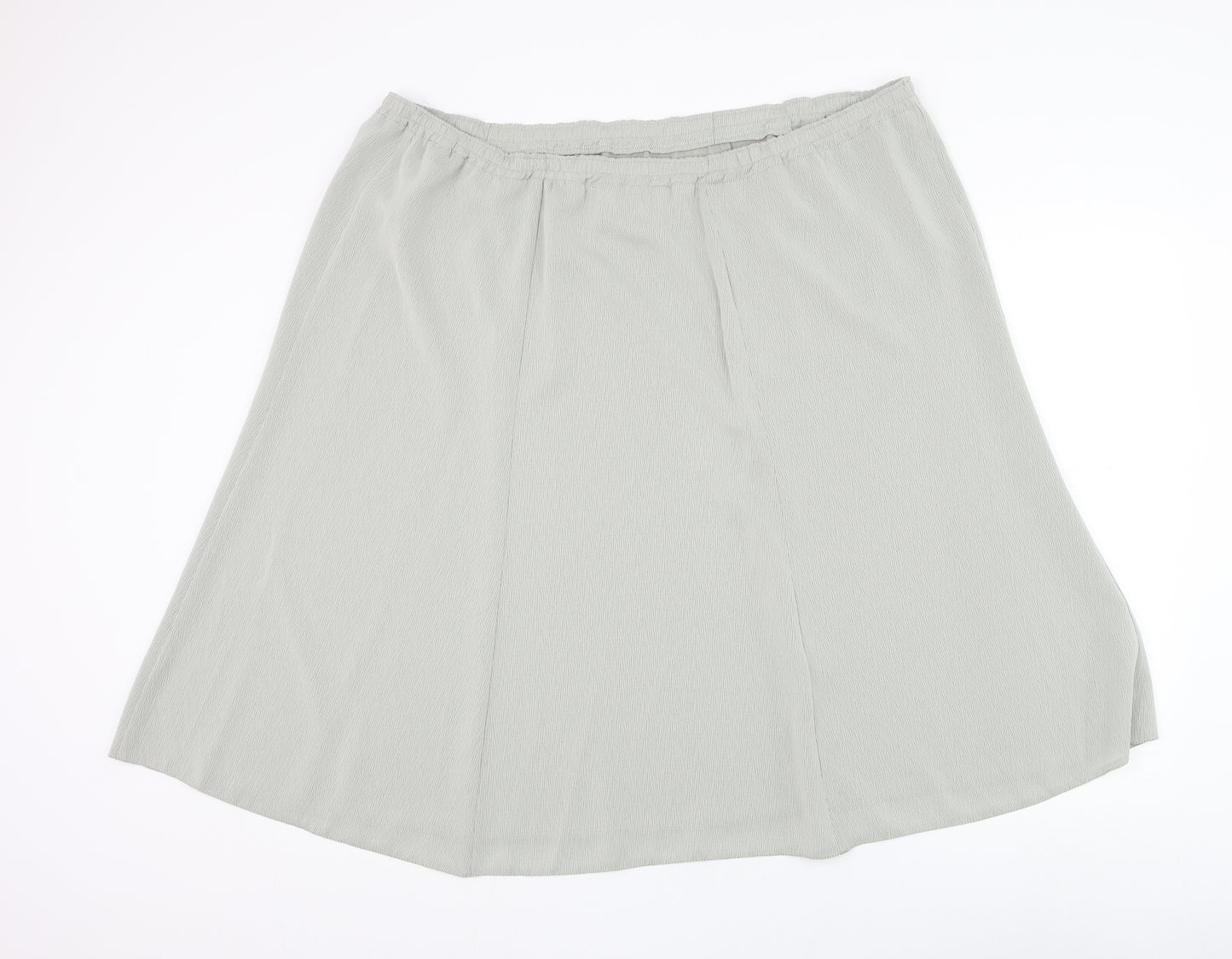 Bonmarché Womens Grey  Polyester Flare Skirt Size 24