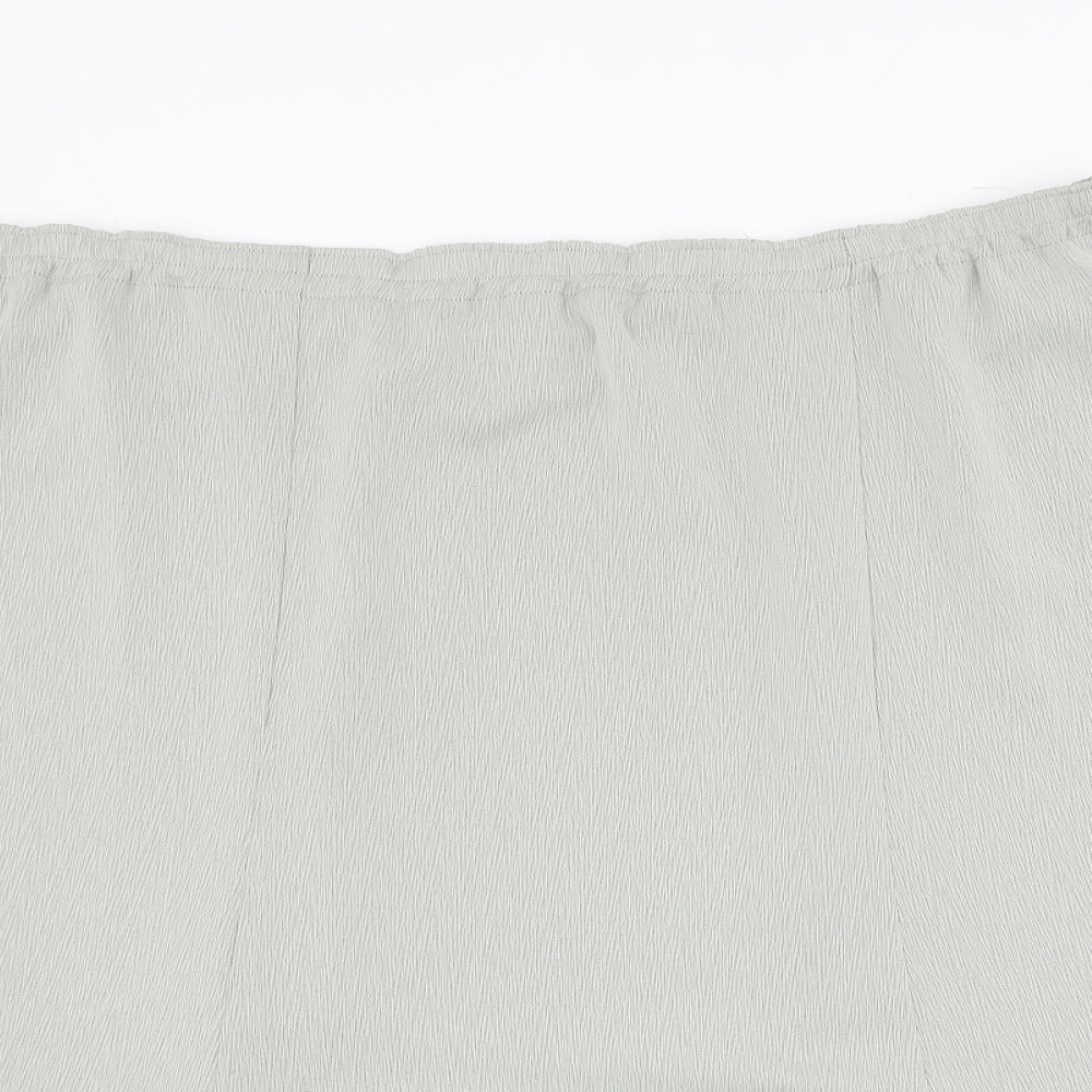 Bonmarché Womens Grey  Polyester Flare Skirt Size 24