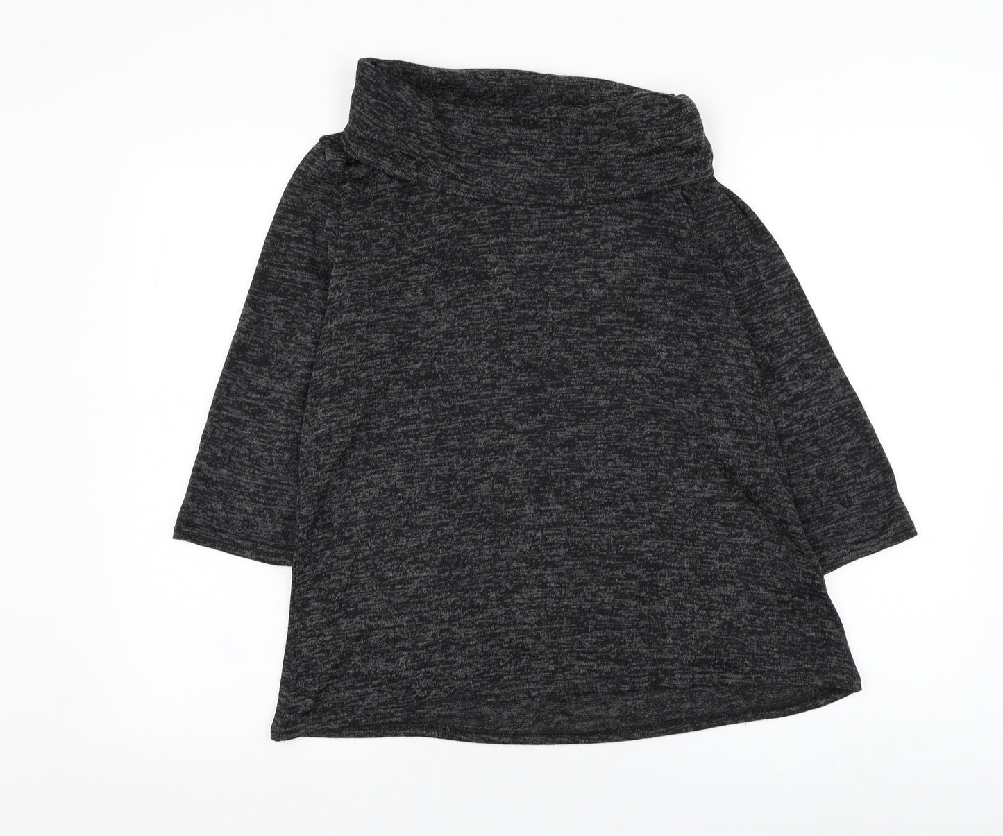 Tru Collection Womens Grey Roll Neck  Polyester Pullover Jumper Size 14