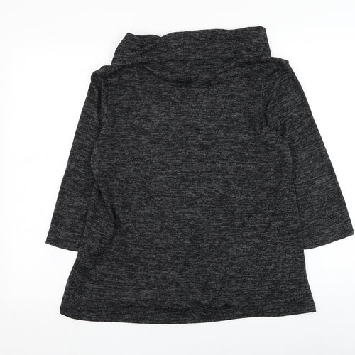 Tru Collection Womens Grey Roll Neck  Polyester Pullover Jumper Size 14