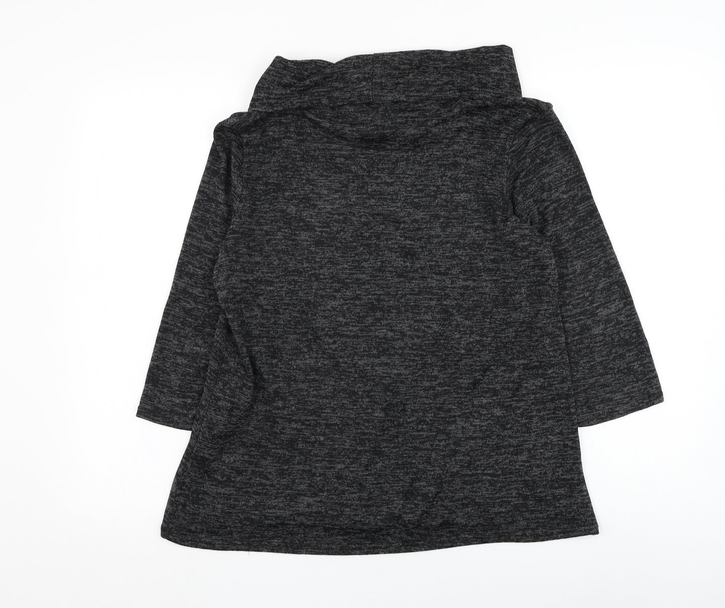 Tru Collection Womens Grey Roll Neck  Polyester Pullover Jumper Size 14