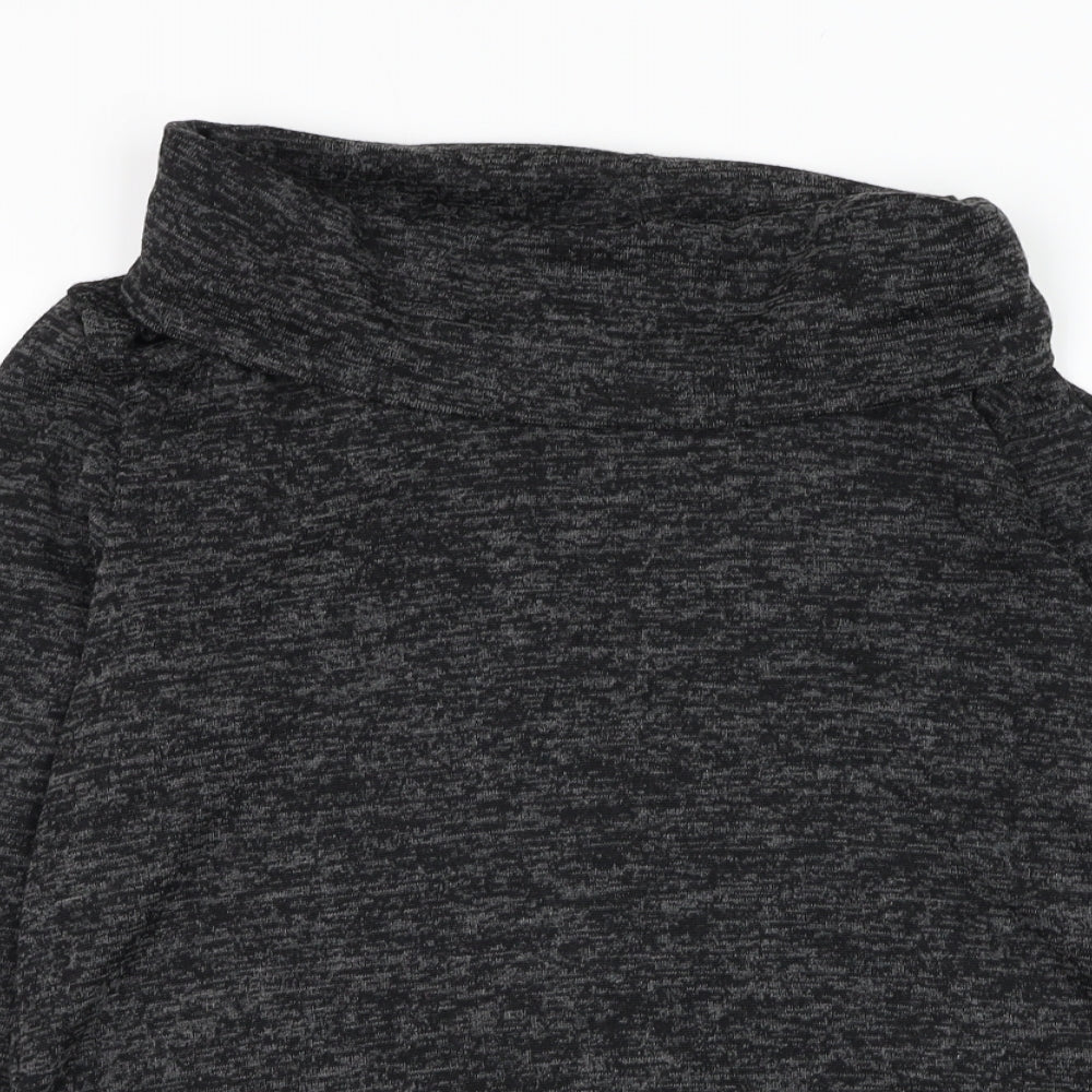 Tru Collection Womens Grey Roll Neck  Polyester Pullover Jumper Size 14