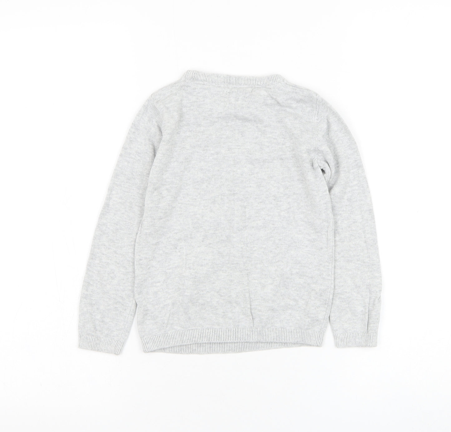 Primark Girls Grey Round Neck  Cotton Pullover Jumper Size 5-6 Years  Pullover - Unicorn