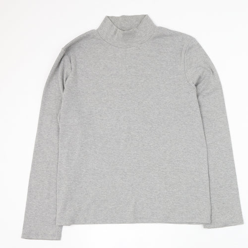 Tigi Womens Grey Mock Neck  Polyester Pullover Jumper Size 14
