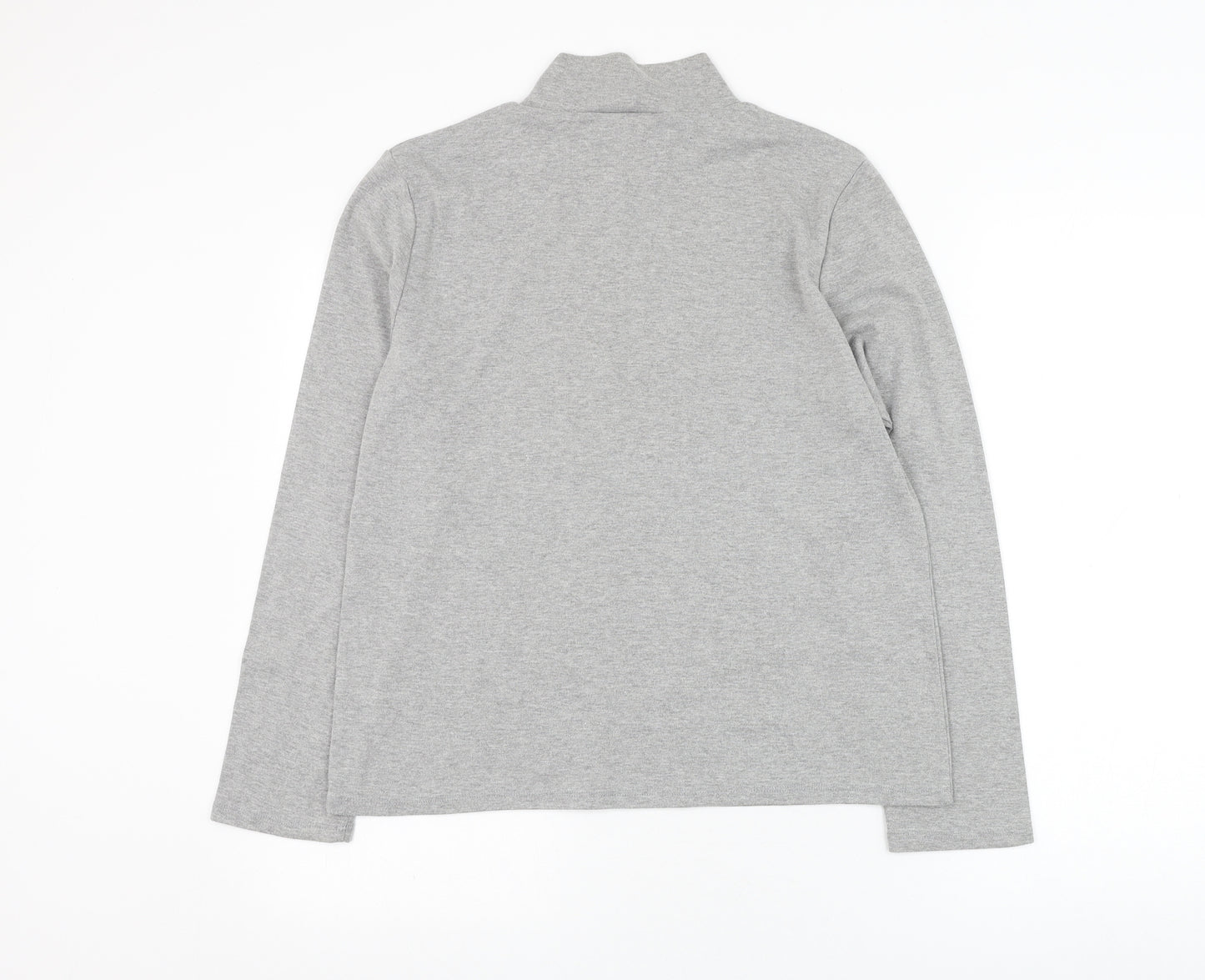 Tigi Womens Grey Mock Neck  Polyester Pullover Jumper Size 14