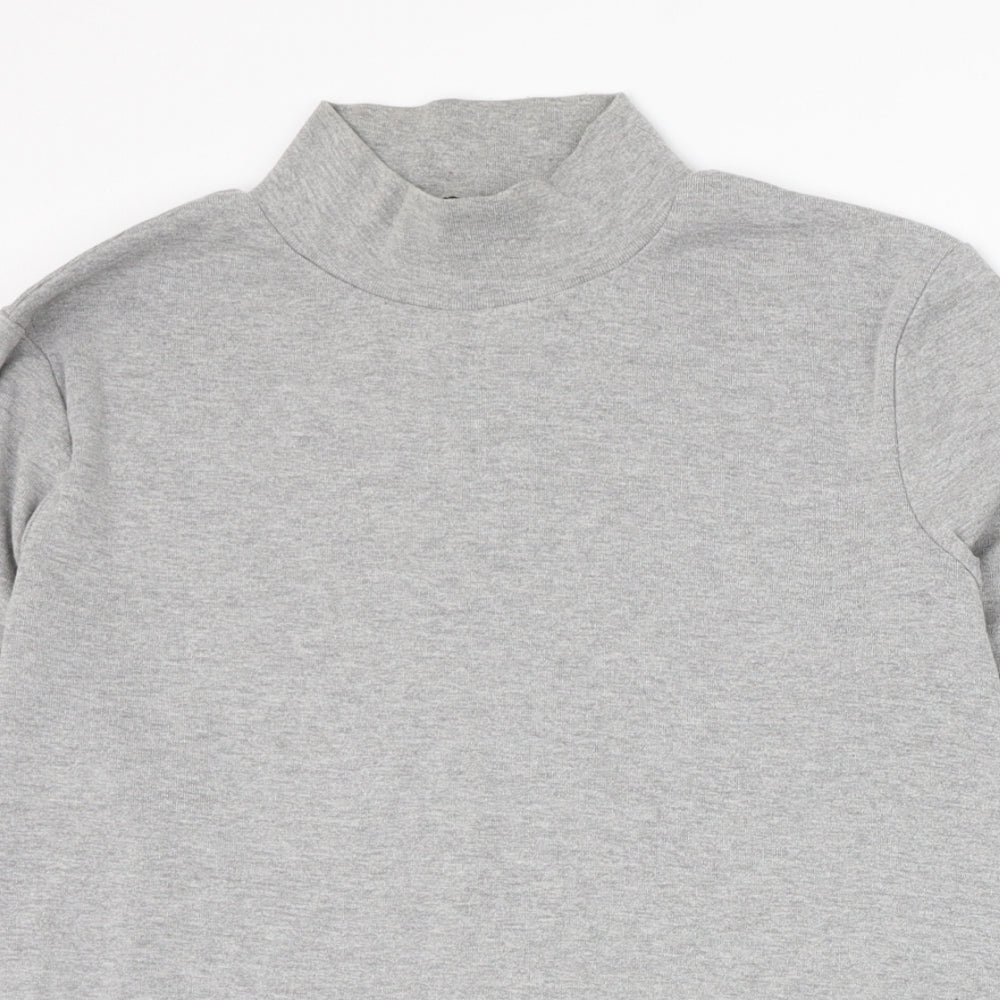 Tigi Womens Grey Mock Neck  Polyester Pullover Jumper Size 14