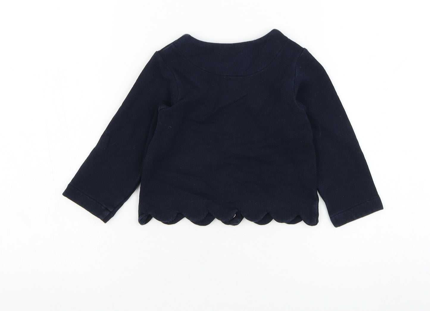 Jacadi Girls Blue  Cotton Cardigan Jumper Size 18-24 Months  Button