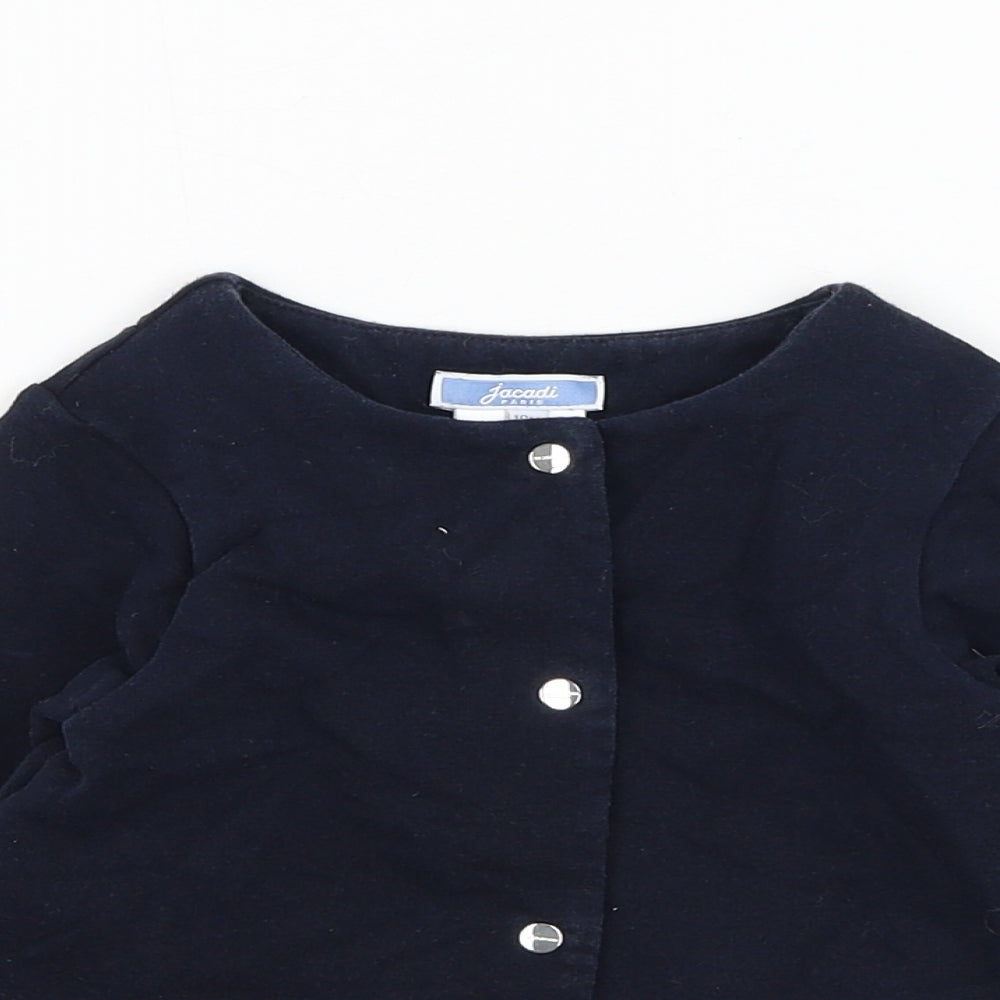 Jacadi Girls Blue  Cotton Cardigan Jumper Size 18-24 Months  Button