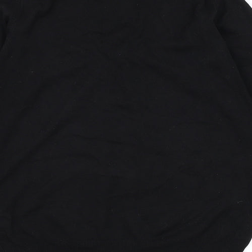 Marks and Spencer Womens Black V-Neck  Viscose Pullover Jumper Size 14