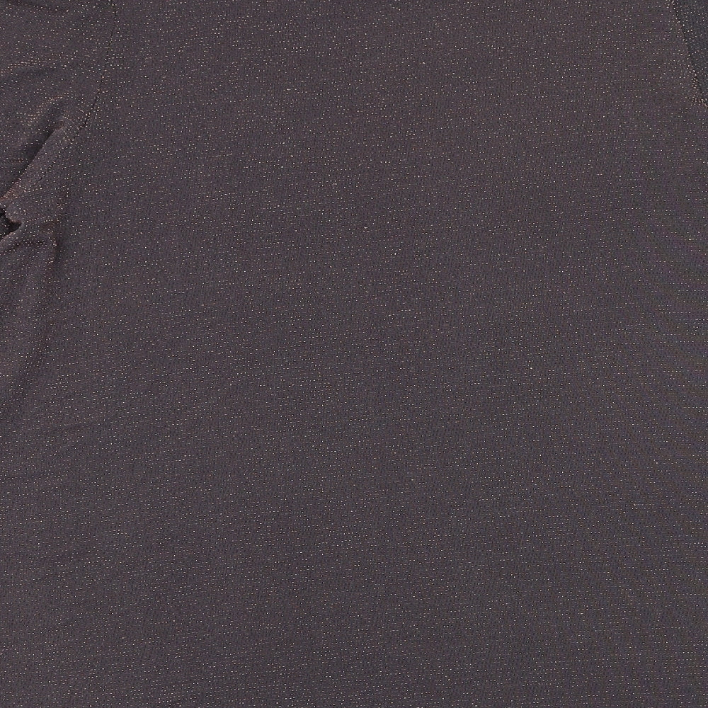 Styled By Womens Purple  Nylon Basic Blouse Size XL Round Neck