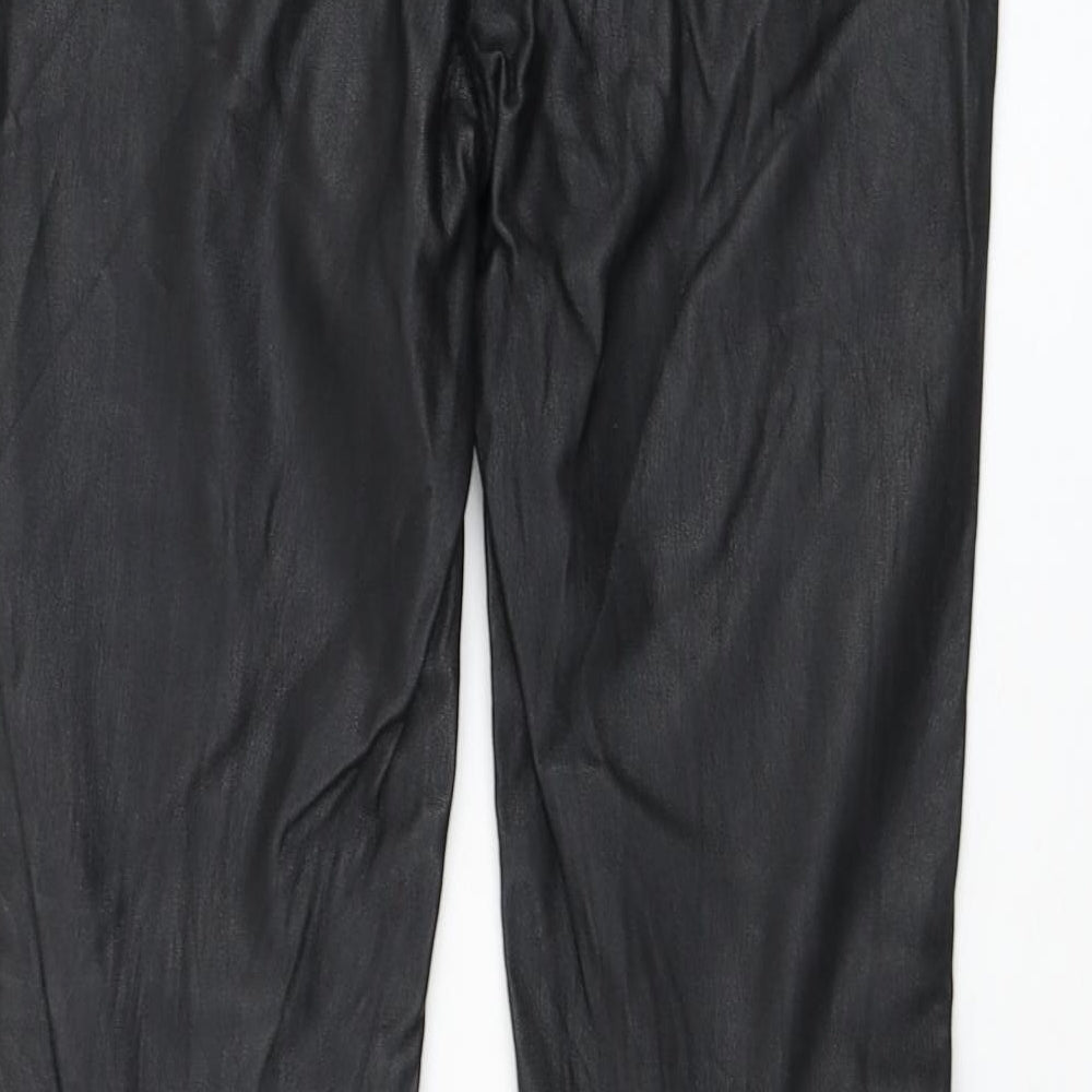 H&M Womens Black  Polyester Capri Leggings Size 8 L28 in