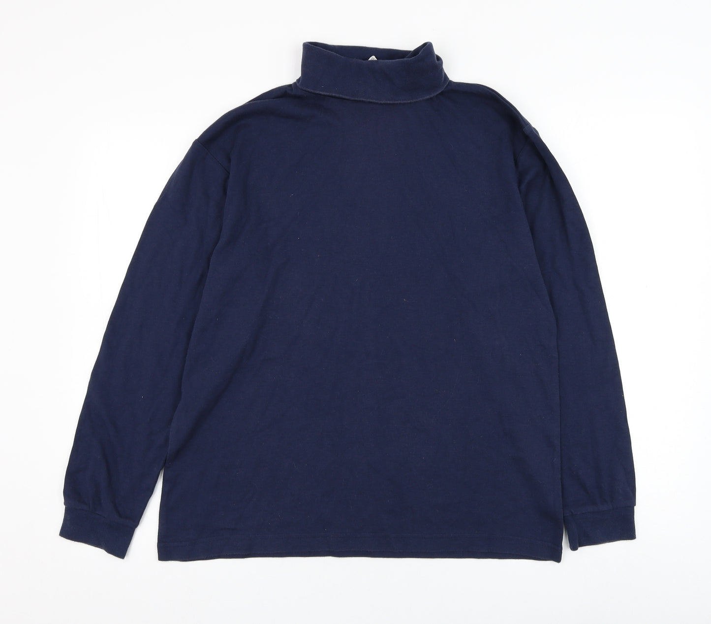 Gap Mens Blue Roll Neck  Cotton Pullover Jumper Size S