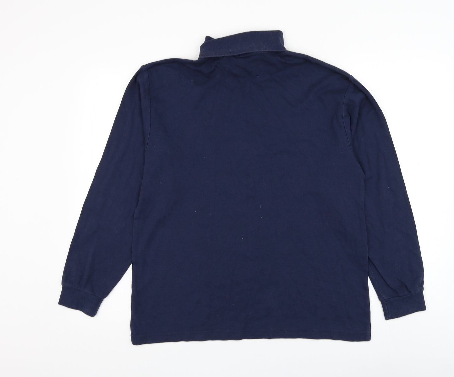 Gap Mens Blue Roll Neck  Cotton Pullover Jumper Size S