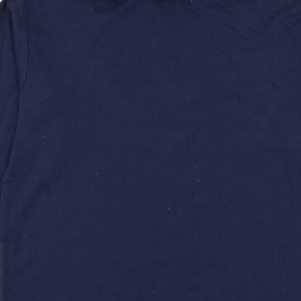Gap Mens Blue Roll Neck  Cotton Pullover Jumper Size S