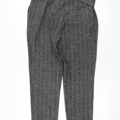 Dorothy Perkins Womens Grey  Polyester Cropped Trousers Size 10 L32 in Regular Zip
