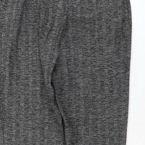 Dorothy Perkins Womens Grey  Polyester Cropped Trousers Size 10 L32 in Regular Zip