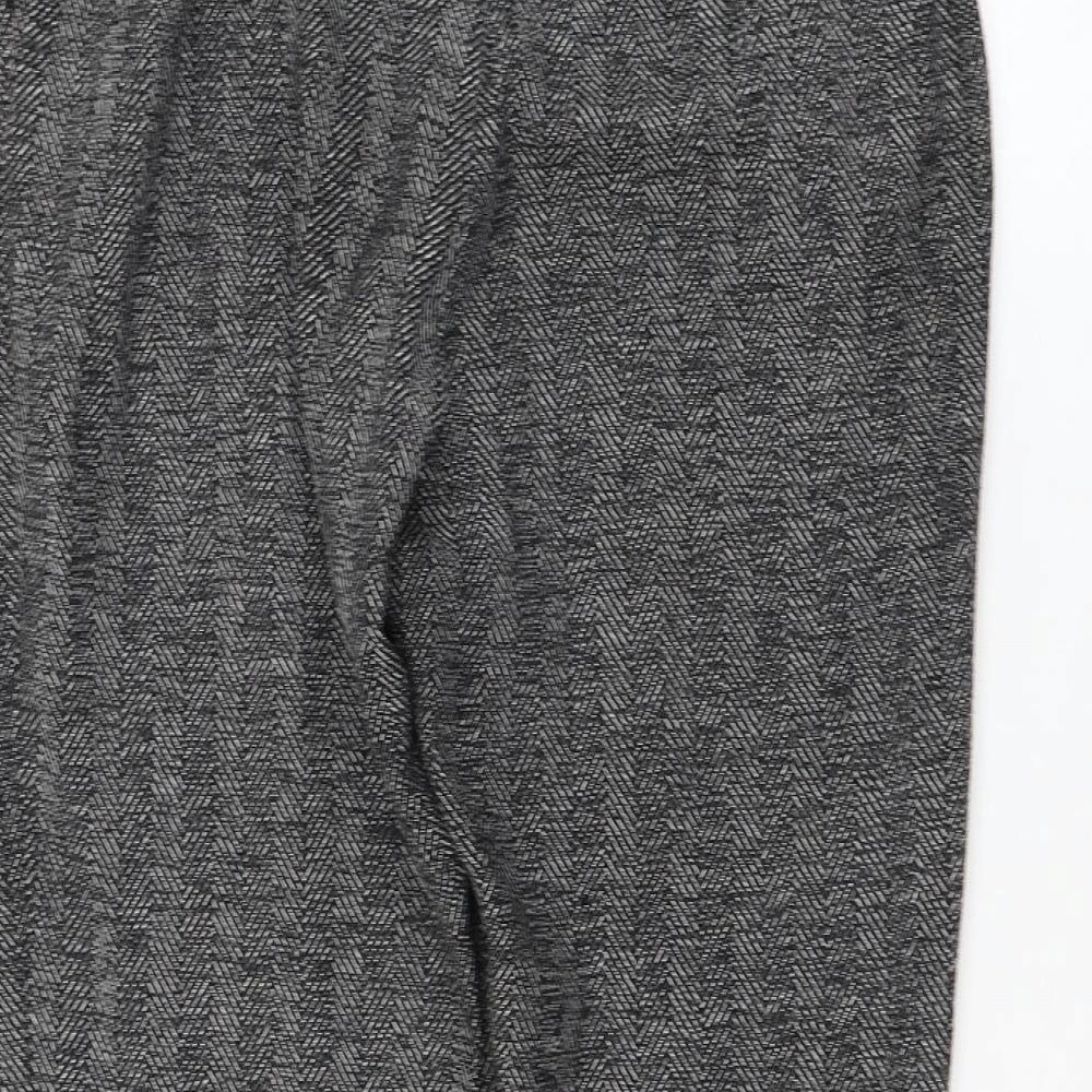 Dorothy Perkins Womens Grey  Polyester Cropped Trousers Size 10 L32 in Regular Zip
