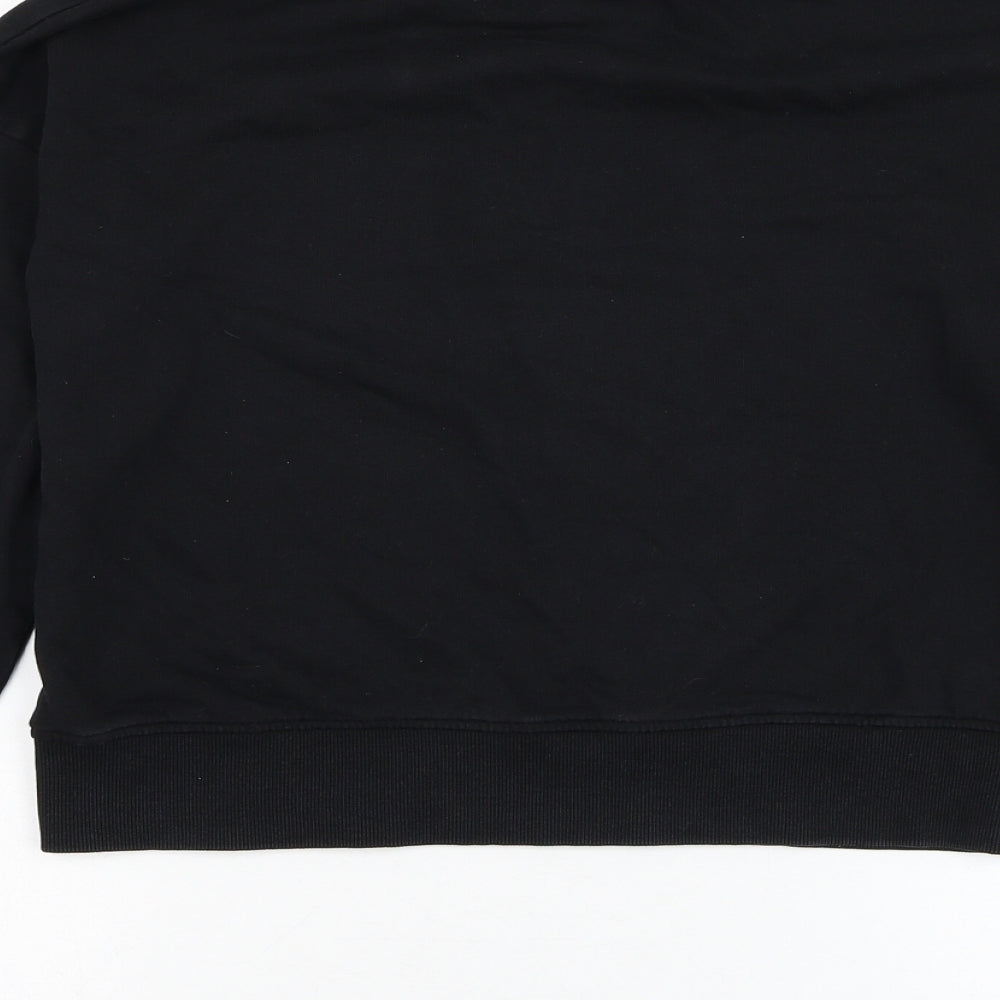 New Look Womens Black  Cotton Pullover Sweatshirt Size 8  Pullover - New York