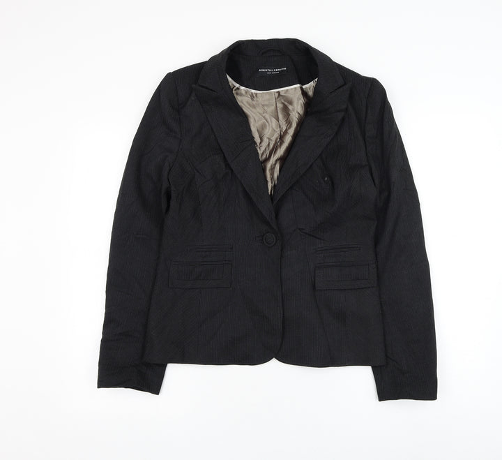 Dorothy Perkins Womens Black   Jacket Blazer Size 12  Button