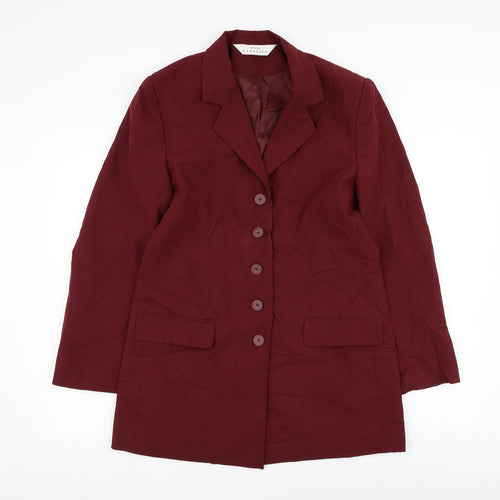 Modern Classics Womens Red   Jacket Blazer Size 12  Button