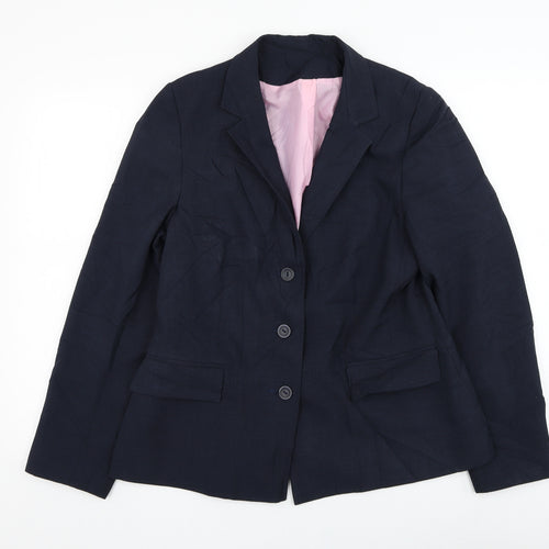 NL Collection Womens Blue   Jacket Blazer Size 16  Button