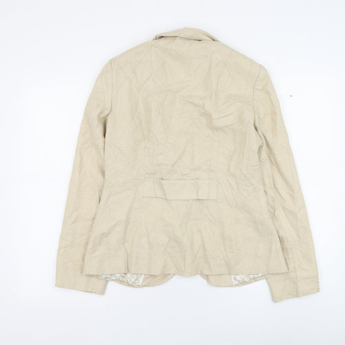 Marks and Spencer Womens Beige   Jacket Blazer Size 10  Button