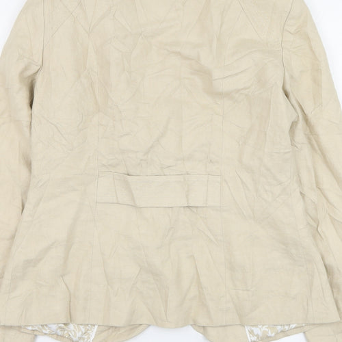 Marks and Spencer Womens Beige   Jacket Blazer Size 10  Button