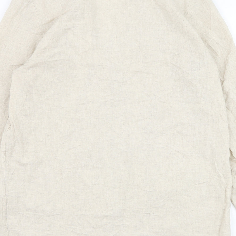 Marks and Spencer Womens Beige   Jacket Blazer Size 12  Button