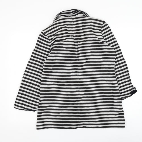 Dunnes Stores Womens Grey Striped  Jacket Blazer Size 14  Button