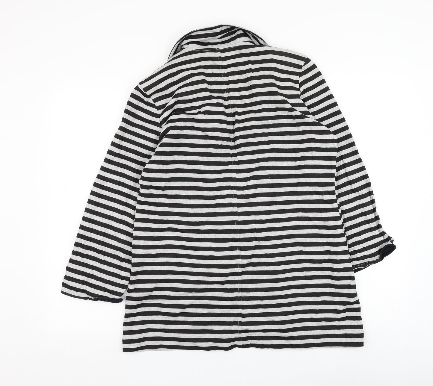 Dunnes Stores Womens Grey Striped  Jacket Blazer Size 14  Button